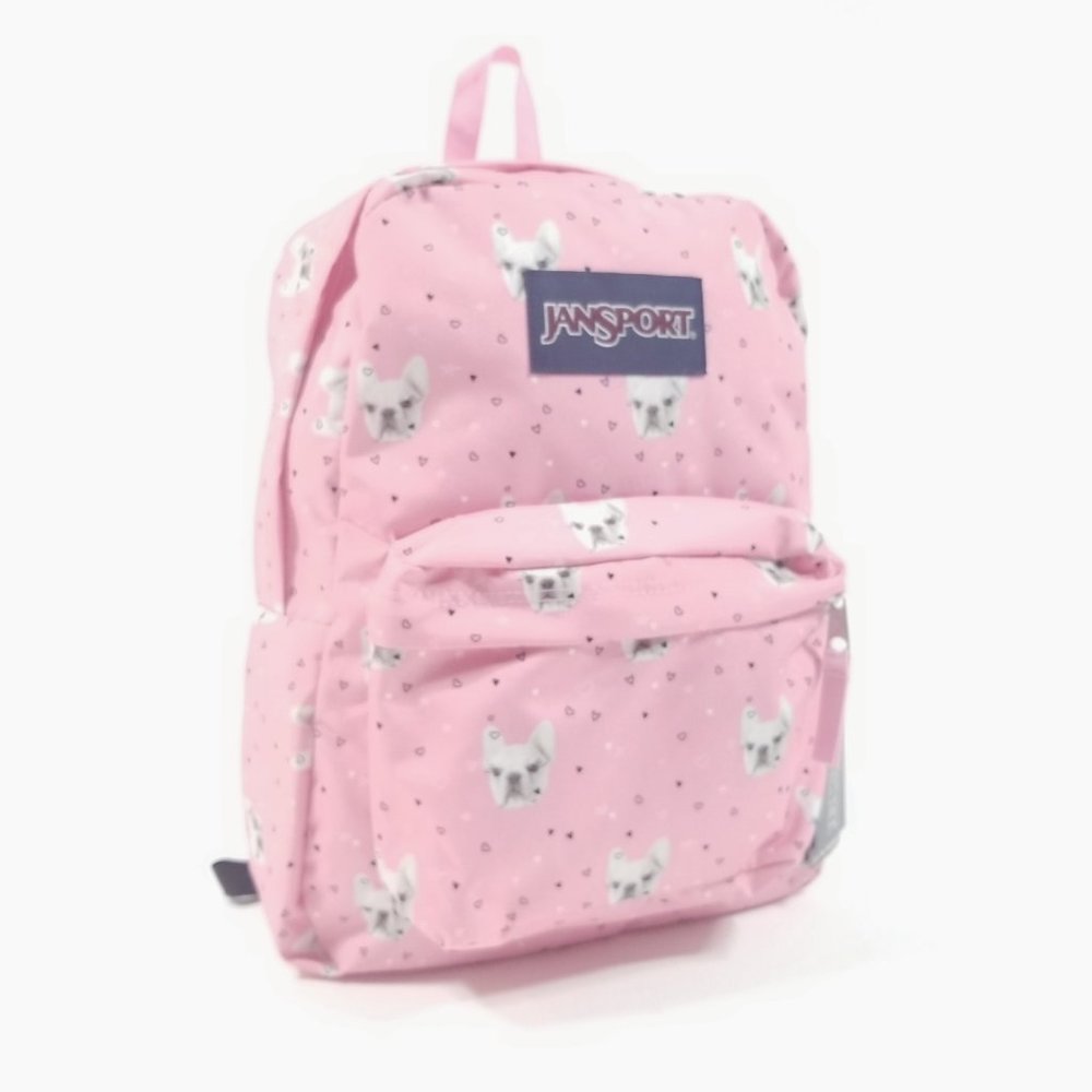 Jansport Superbreak Backpack Hearts Puppies Gem